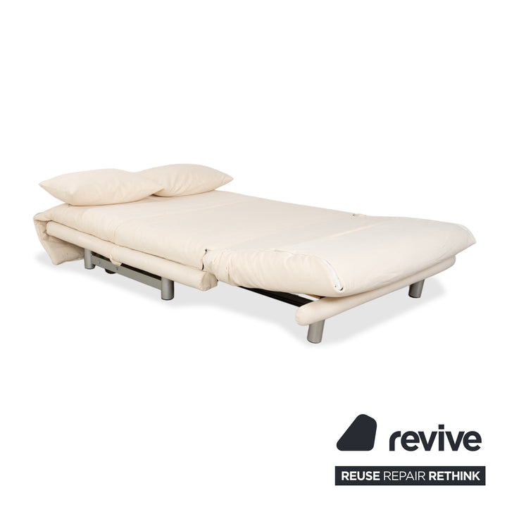 Ligne Roset Multy Zweisitzer Beige Creme manuelle Schlaffunktion Sofa Couch Neubezug