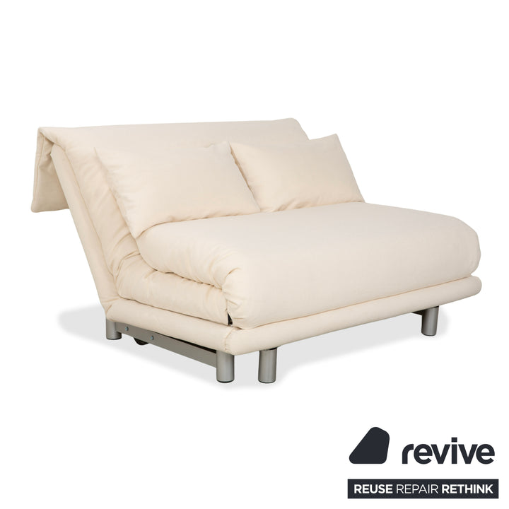 Ligne Roset Multy Zweisitzer Beige Creme manuelle Schlaffunktion Sofa Couch Neubezug