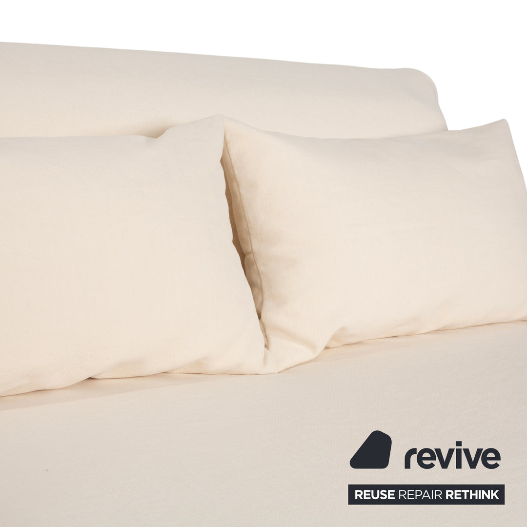 Ligne Roset Multy Zweisitzer Beige Creme manuelle Schlaffunktion Sofa Couch Neubezug