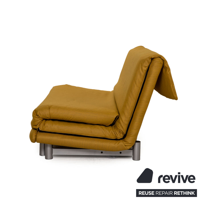 ligne roset Multy fabric sofa yellow three-seater couch function sleeping function