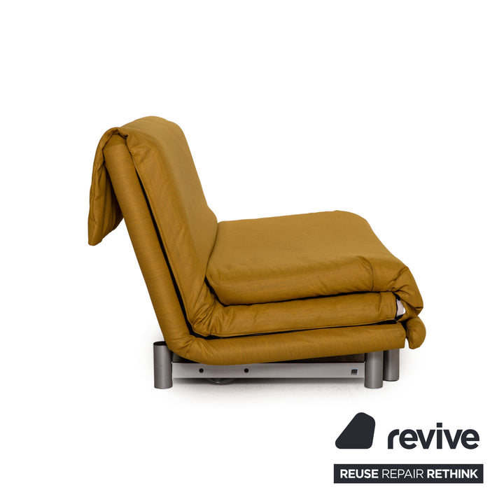 ligne roset Multy fabric sofa yellow three-seater couch function sleeping function