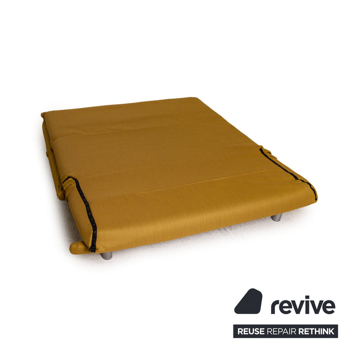 ligne roset Multy fabric sofa yellow three-seater couch function sleeping function