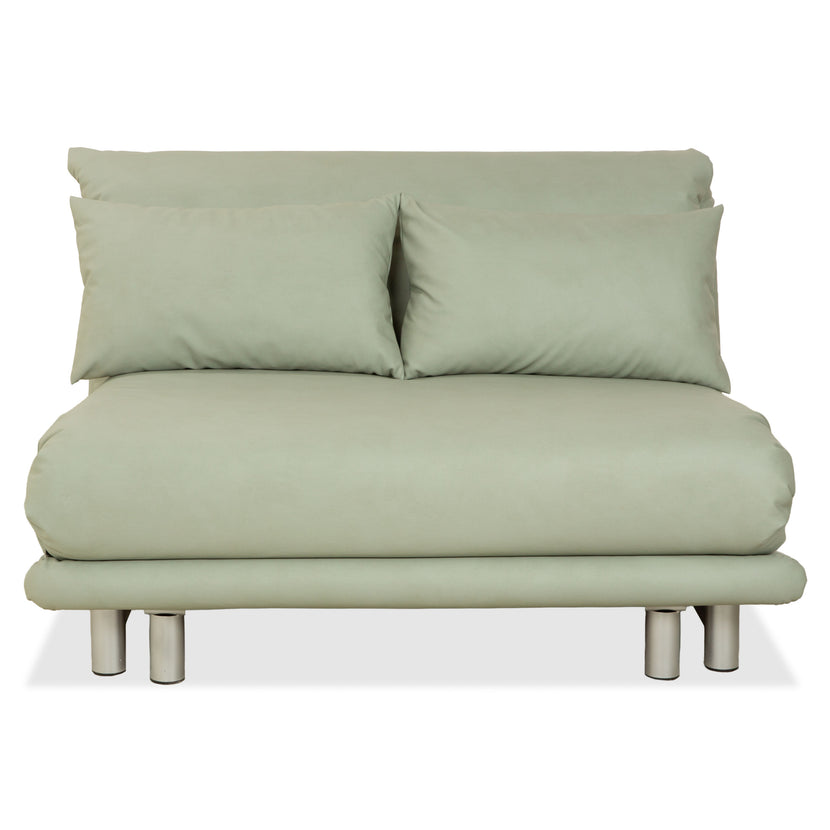 ligne roset Multy Zweisitzer Grün Moos veganes Leder (GAVIN 110) Stoff manuelle Funktion Schlafsofa Couch Neubezug