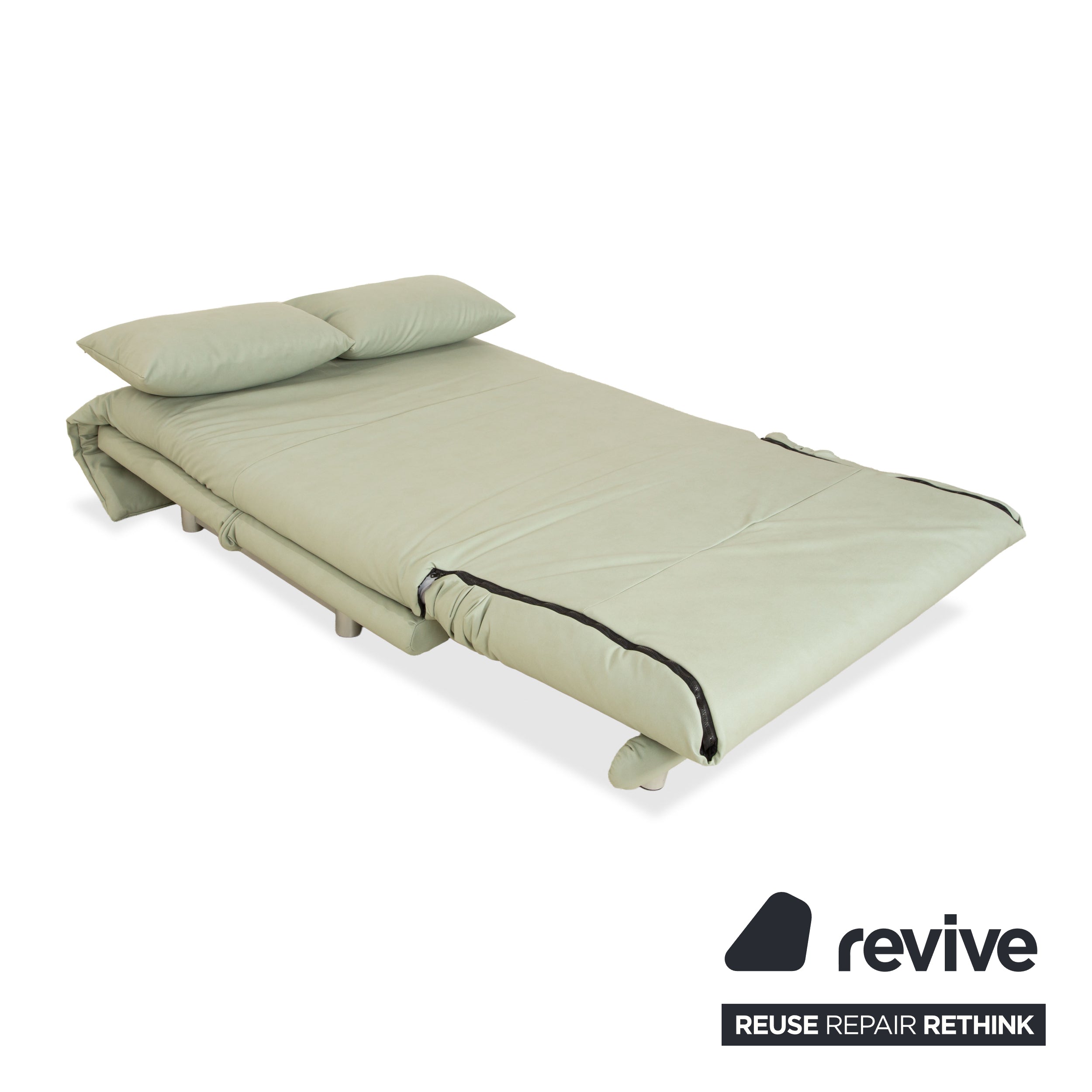 ligne roset Multy Zweisitzer Grün Moos veganes Leder (GAVIN 110) Stoff manuelle Funktion Schlafsofa Couch Neubezug