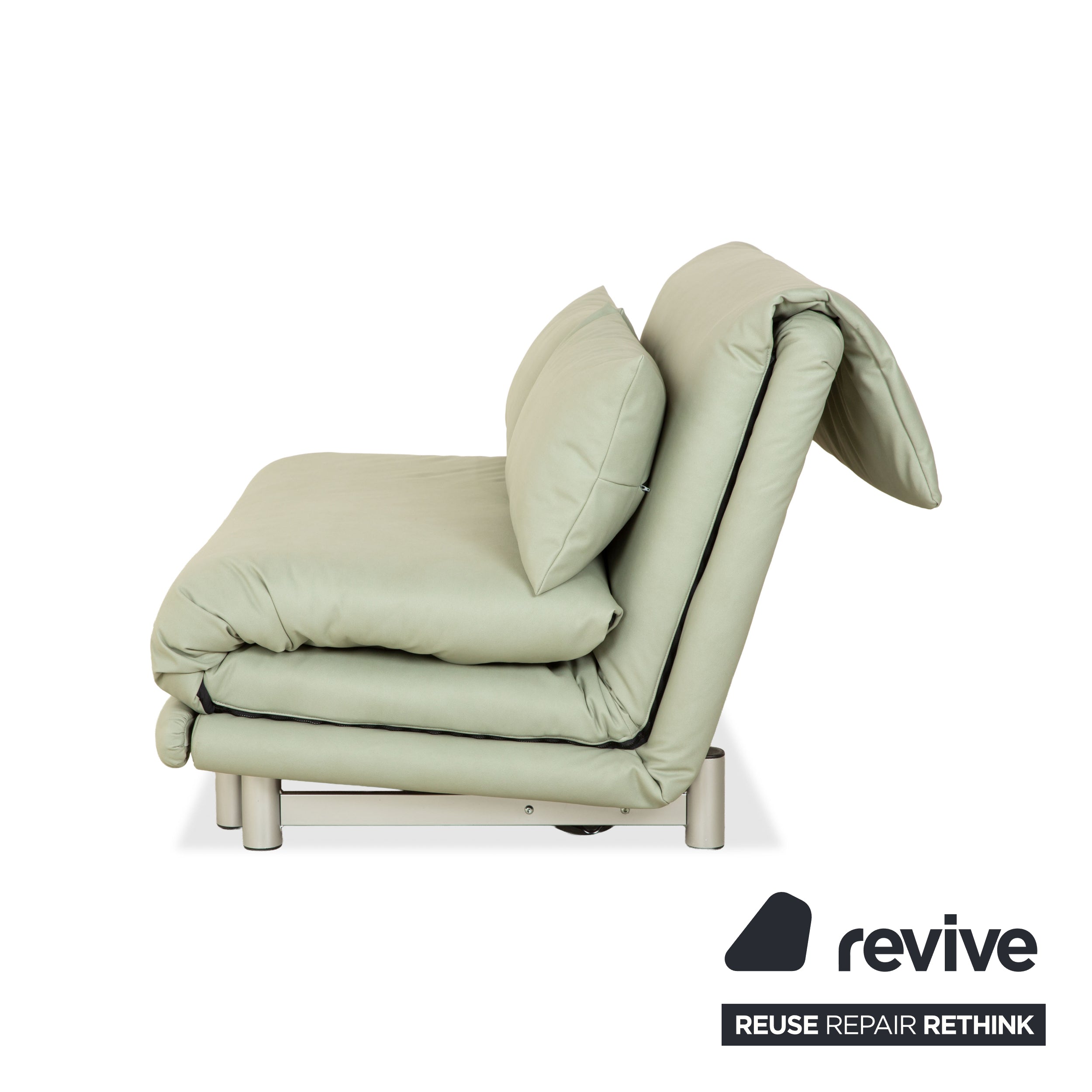 ligne roset Multy Zweisitzer Grün Moos veganes Leder (GAVIN 110) Stoff manuelle Funktion Schlafsofa Couch Neubezug