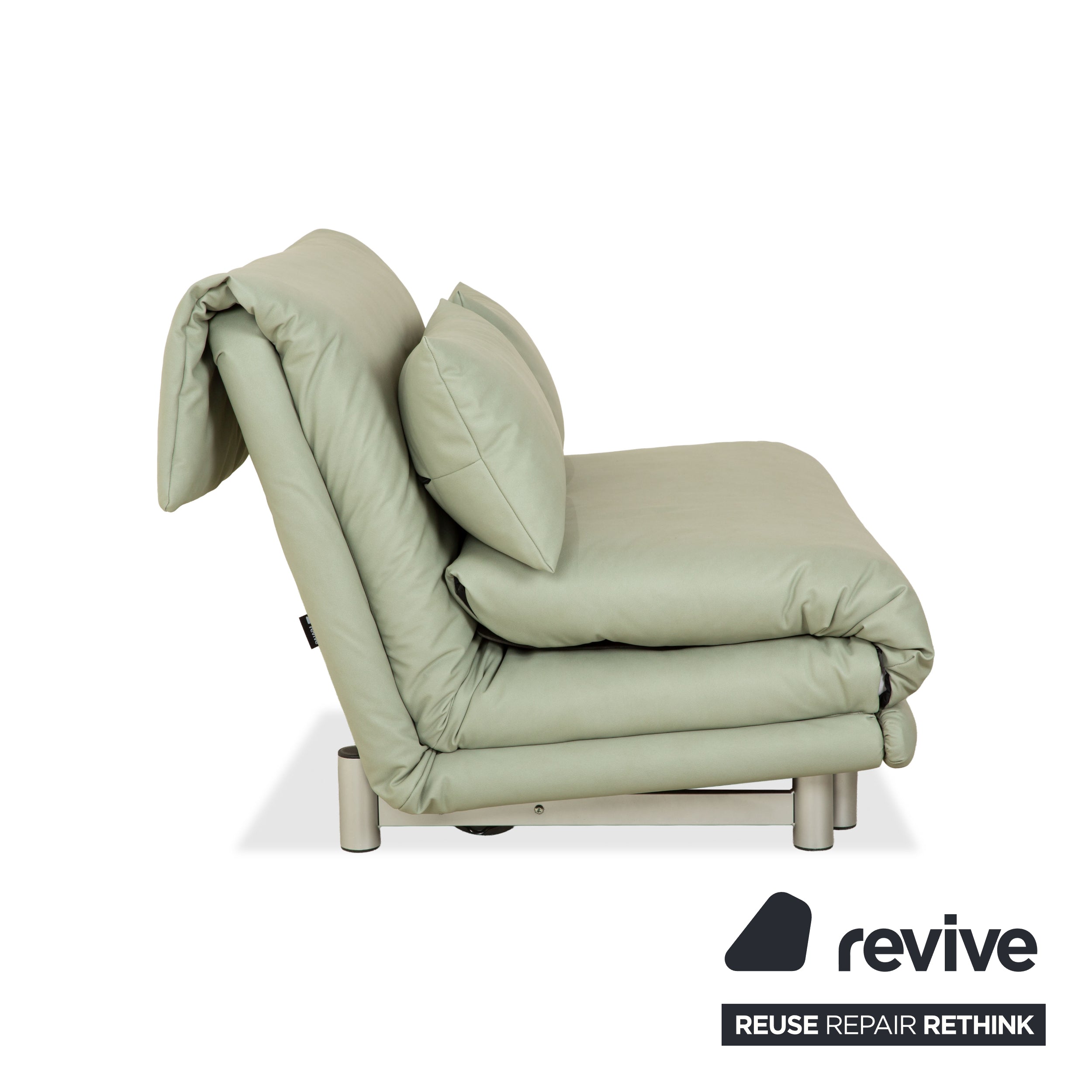ligne roset Multy Zweisitzer Grün Moos veganes Leder (GAVIN 110) Stoff manuelle Funktion Schlafsofa Couch Neubezug