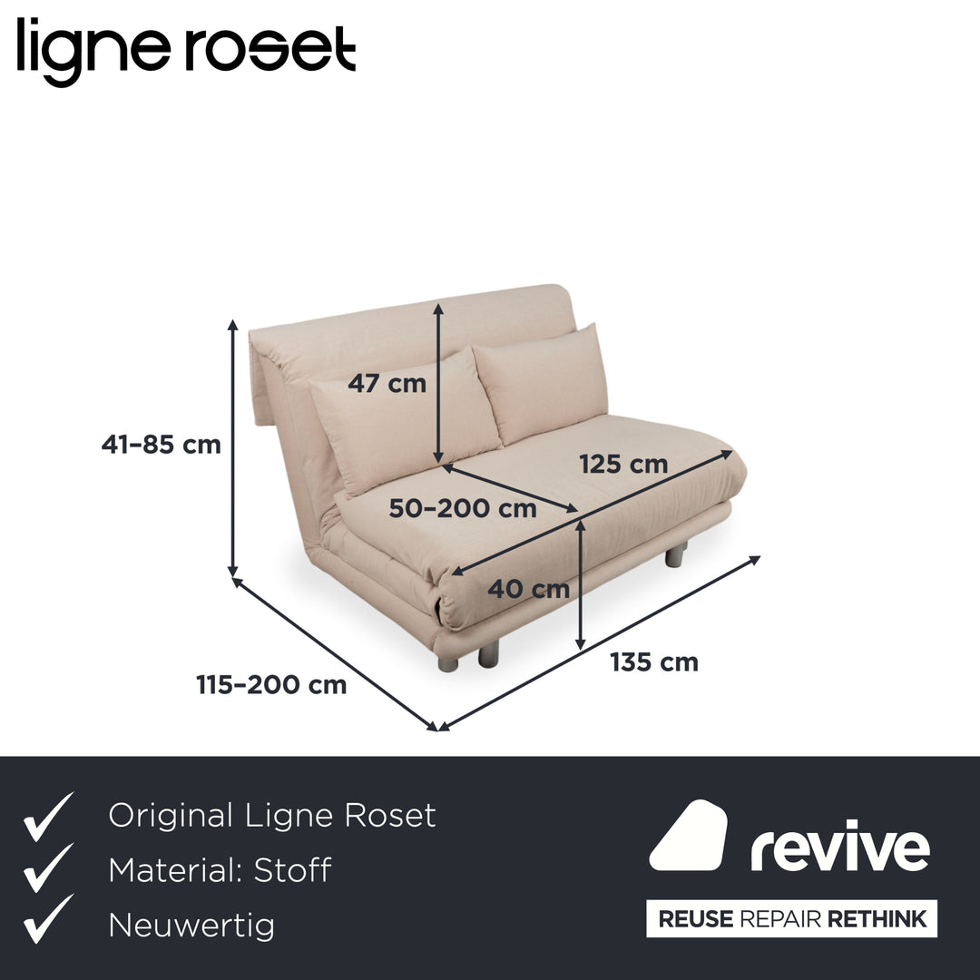 Ligne Roset Multy Two-Seater Grey Cream MALOU 130