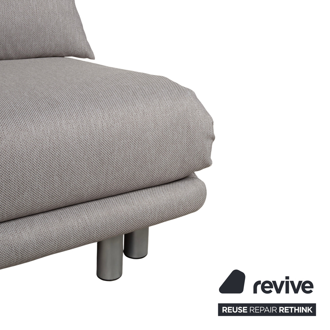 Ligne Roset Multy Zweisitzer Stoff Grau Neubezug VORANO 602 Schlaffunktion manuelle Funktion