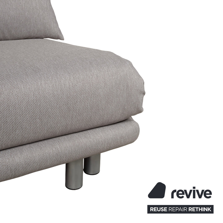 Ligne Roset Multy Zweisitzer Stoff Grau Neubezug VORANO 602 Schlaffunktion manuelle Funktion