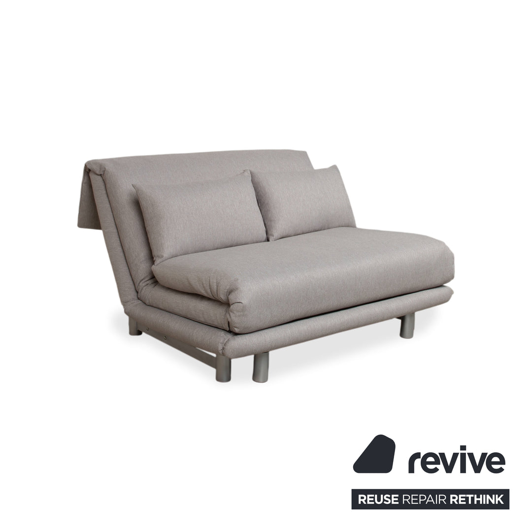 Ligne Roset Multy Zweisitzer Stoff Grau Neubezug VORANO 602 Schlaffunktion manuelle Funktion