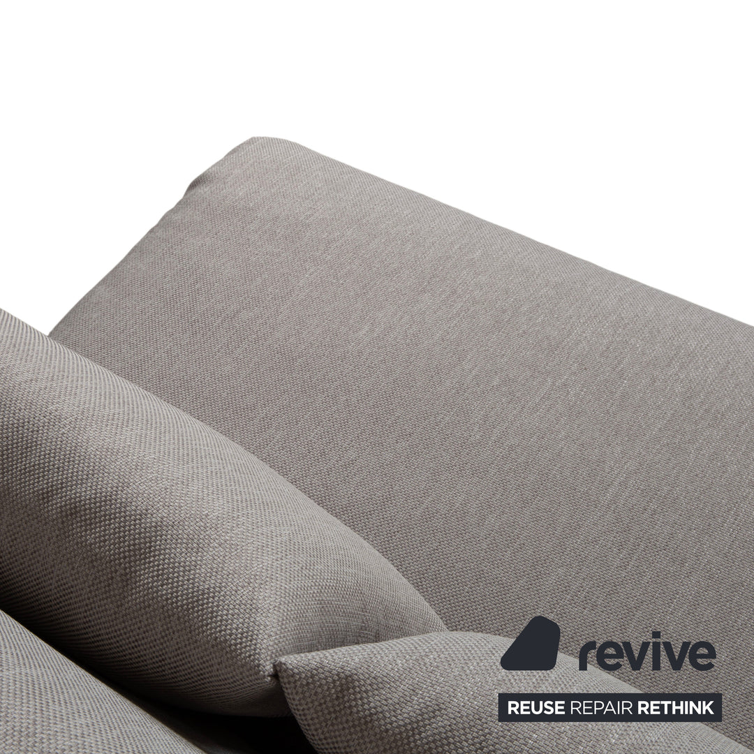 Ligne Roset Multy Zweisitzer Stoff Grau Neubezug VORANO 602 Schlaffunktion manuelle Funktion