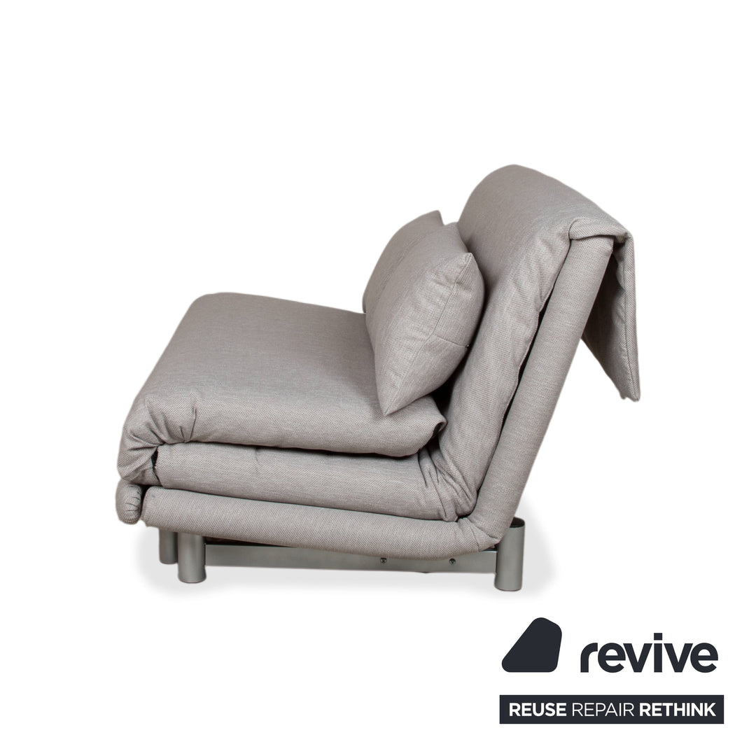 Ligne Roset Multy Zweisitzer Stoff Grau Neubezug VORANO 602 Schlaffunktion manuelle Funktion