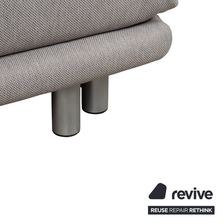 Ligne Roset Multy Zweisitzer Stoff Grau Neubezug VORANO 602 Schlaffunktion manuelle Funktion