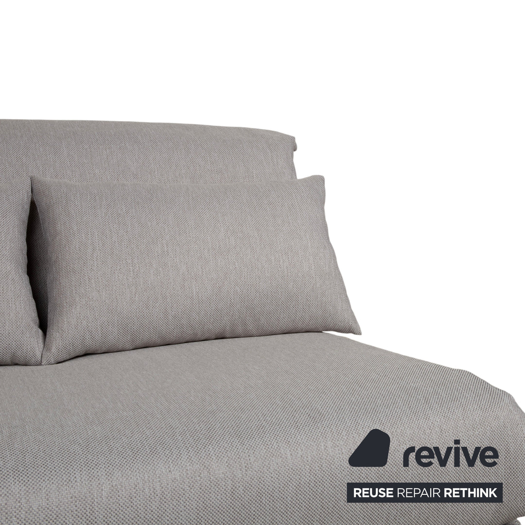 Ligne Roset Multy Zweisitzer Stoff Grau Neubezug VORANO 602 Schlaffunktion manuelle Funktion