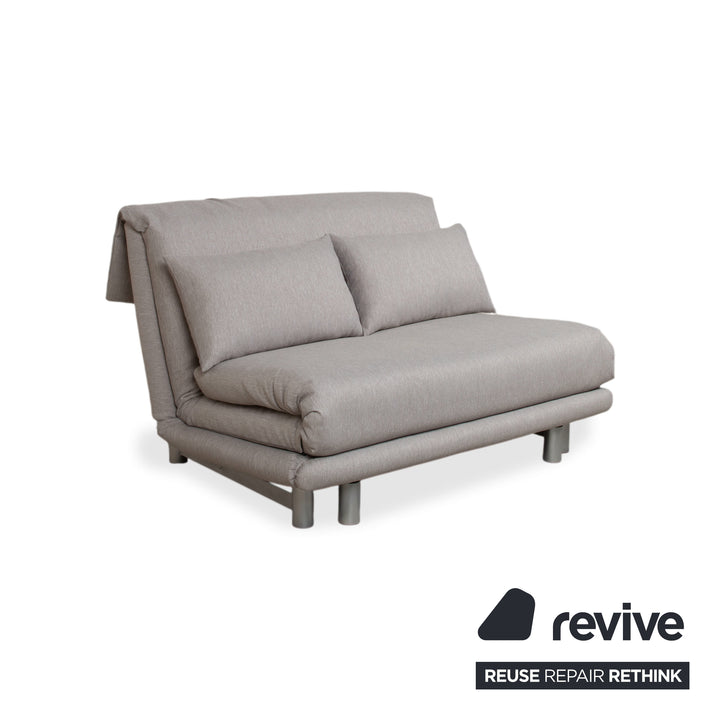 Ligne Roset Multy Zweisitzer Stoff Grau Neubezug VORANO 602 Schlaffunktion manuelle Funktion