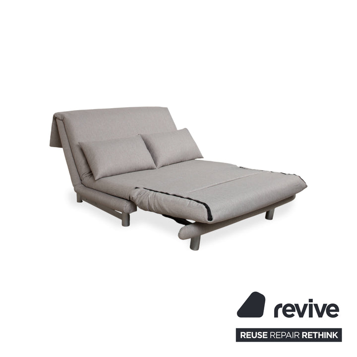 Ligne Roset Multy Zweisitzer Stoff Grau Neubezug VORANO 602 Schlaffunktion manuelle Funktion