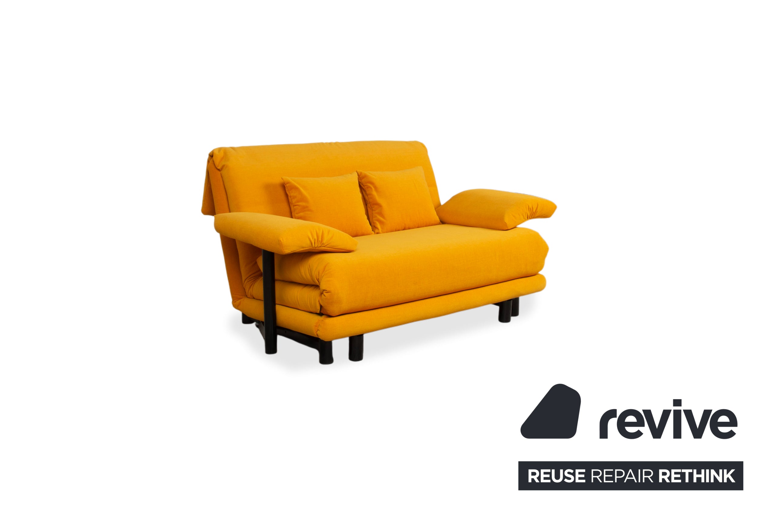 Ligne Roset Multy Two-Seater Orange MALOU 148 Sofa Couch Manual Function Sofa Bed