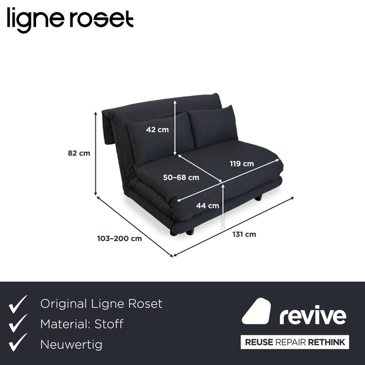 Ligne Roset Multy Zweisitzer Schlafsofa Couch manuelle Schlaffunktion Neubezug PALMA 629