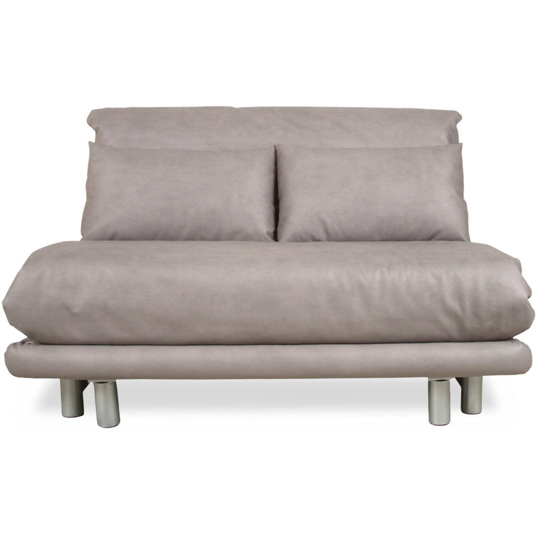Ligne Roset Multy Zweisitzer Sofa Couch Stoff Polyester Grau Neubezug GAVIN 115 Schlaffunktion manuelle Funktion