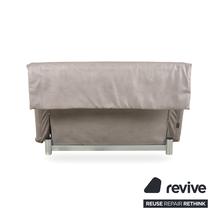 Ligne Roset Multy Zweisitzer Sofa Couch Stoff Polyester Grau Neubezug GAVIN 115 Schlaffunktion manuelle Funktion