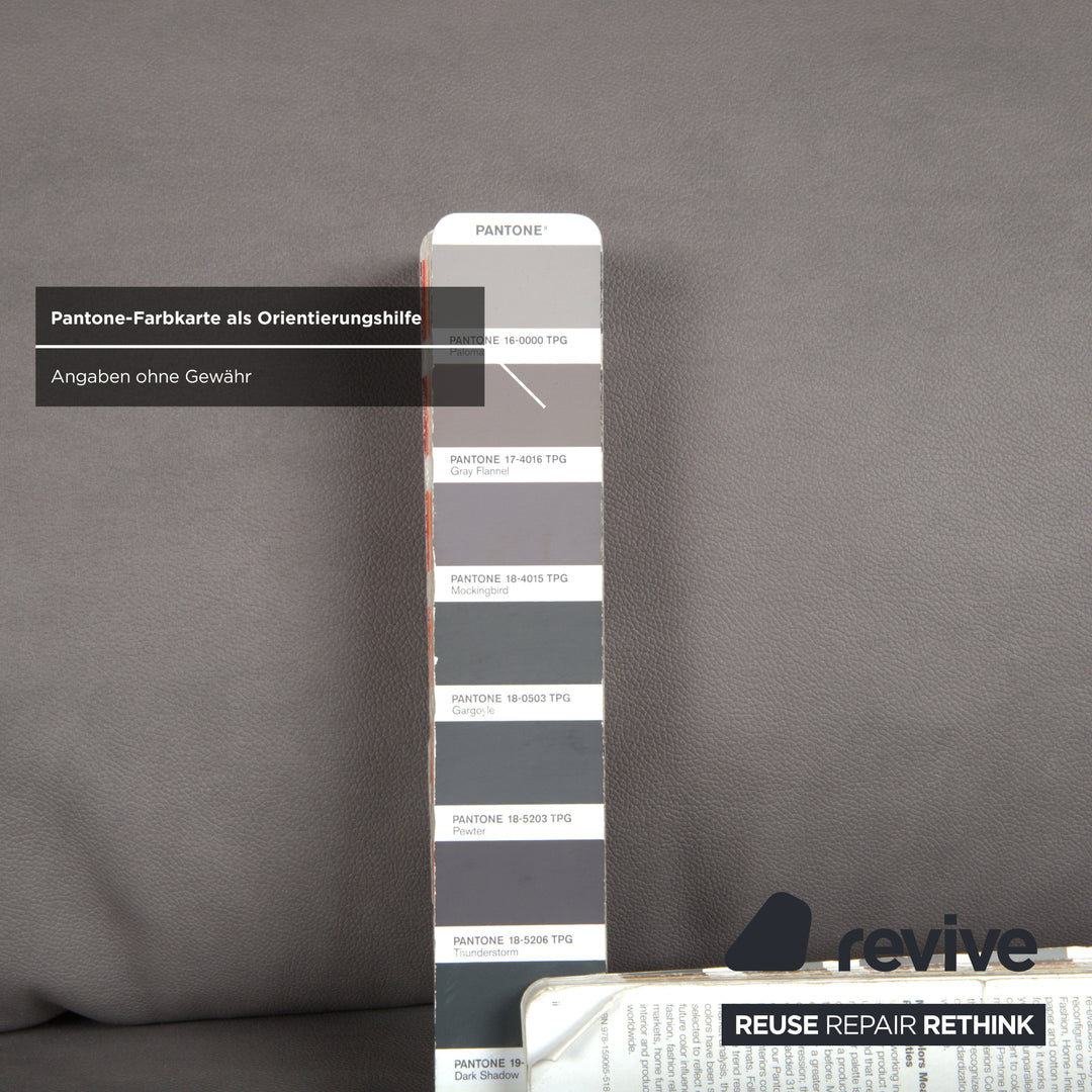 Ligne Roset Multy Zweisitzer Sofa Couch Stoff Polyester Grau Neubezug GAVIN 115 Schlaffunktion manuelle Funktion