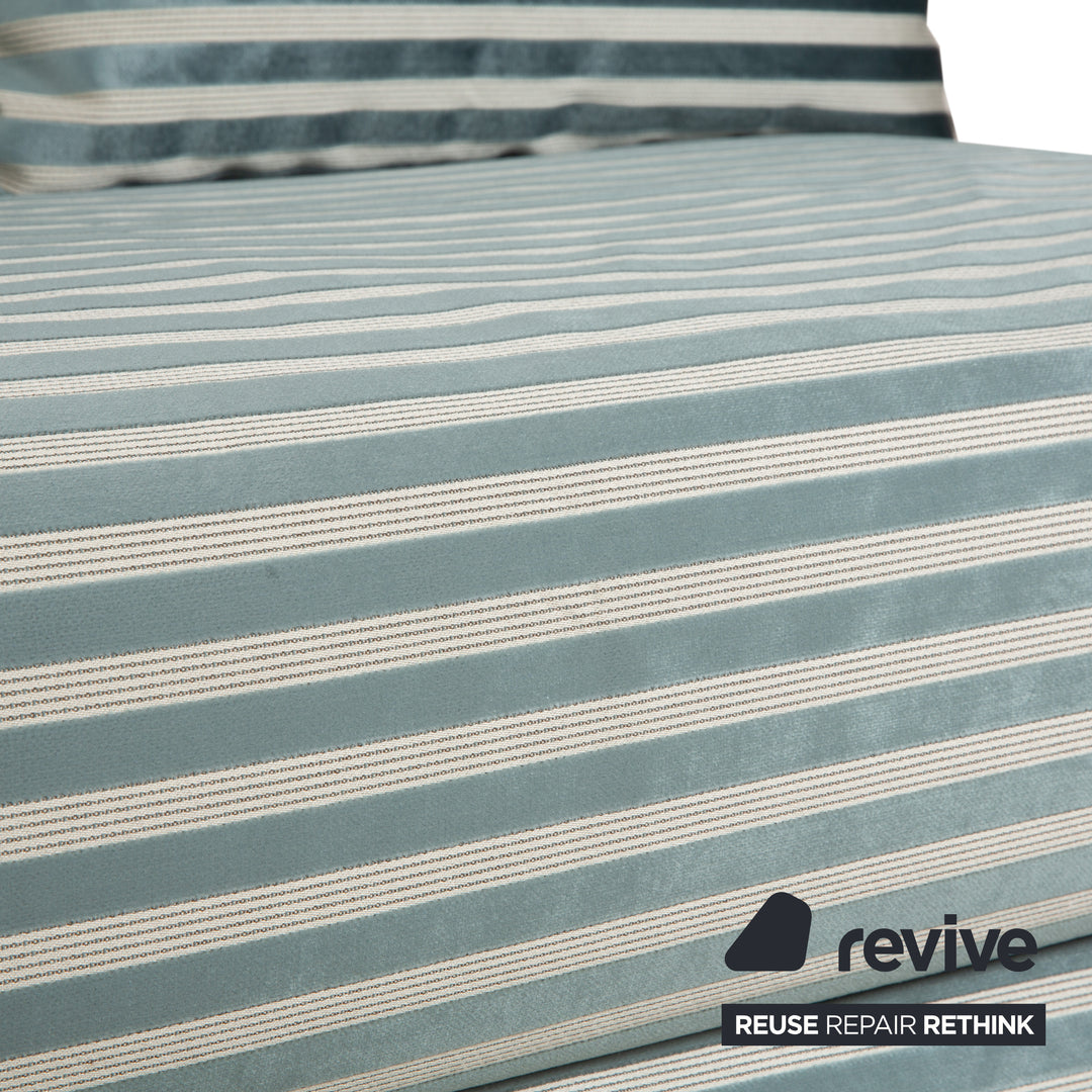 Ligne Roset Multy deux places tissu vert rayé argent fonction sommeil manuelle nouvelle housse
