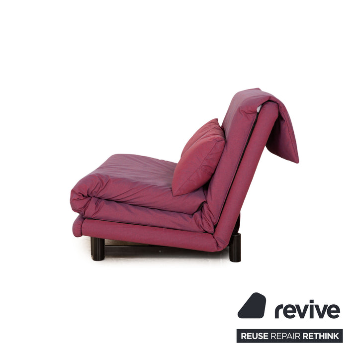 ligne roset Canapé convertible 2 places Multy en tissu violet housse neuve
