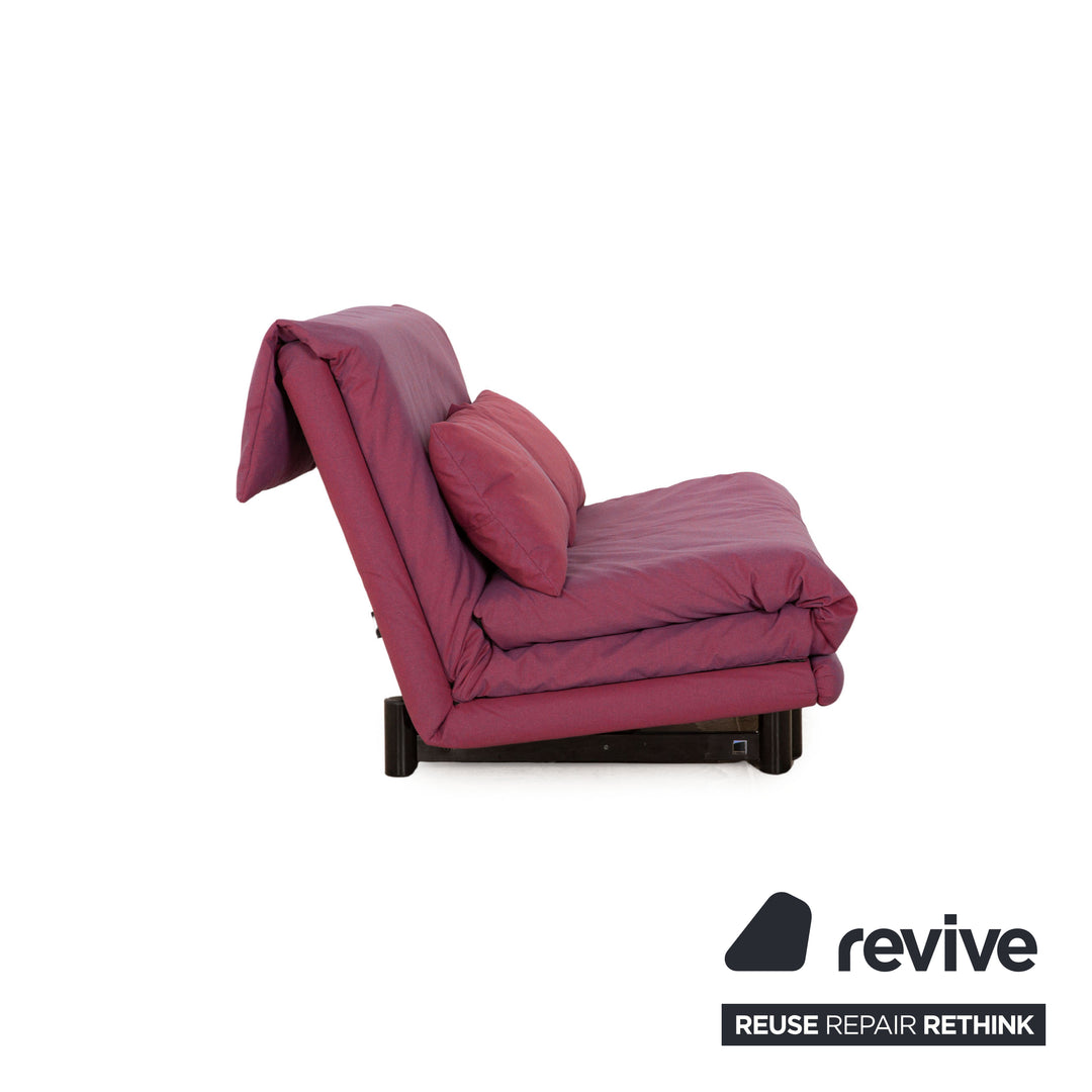 ligne roset Canapé convertible 2 places Multy en tissu violet housse neuve