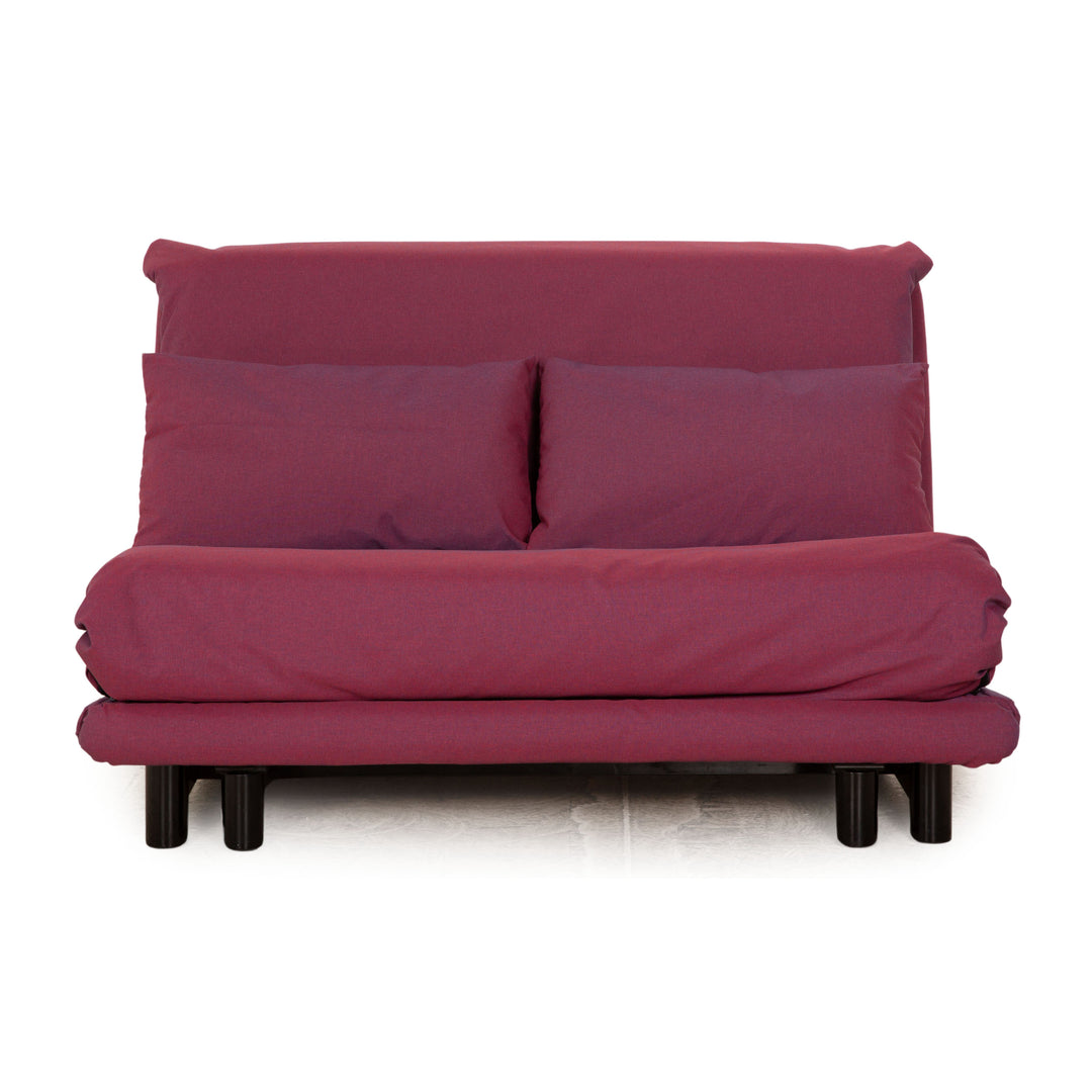 ligne roset Canapé convertible 2 places Multy en tissu violet housse neuve