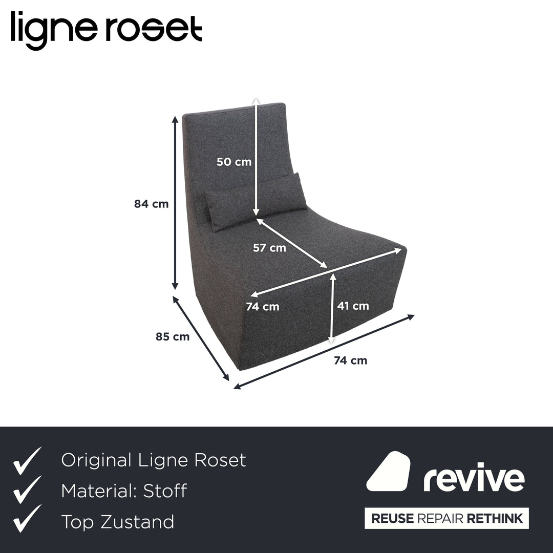 Ligne Roset Neo Stoff Sessel Grau