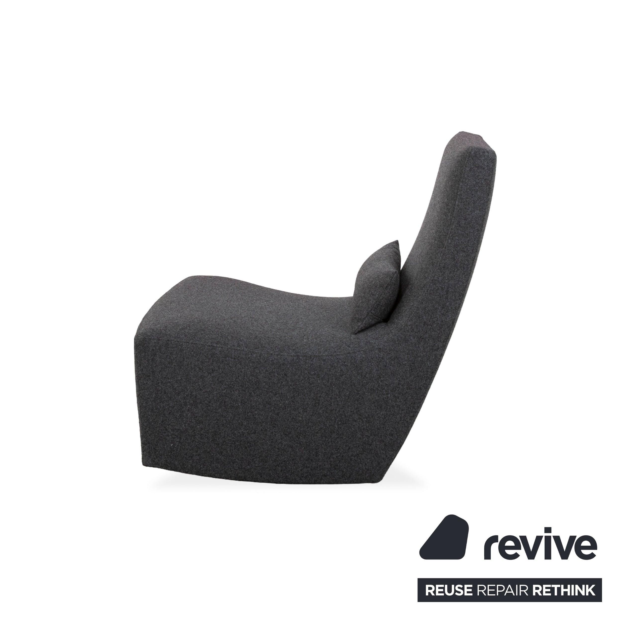 Ligne Roset Neo stoffen fauteuil grijs