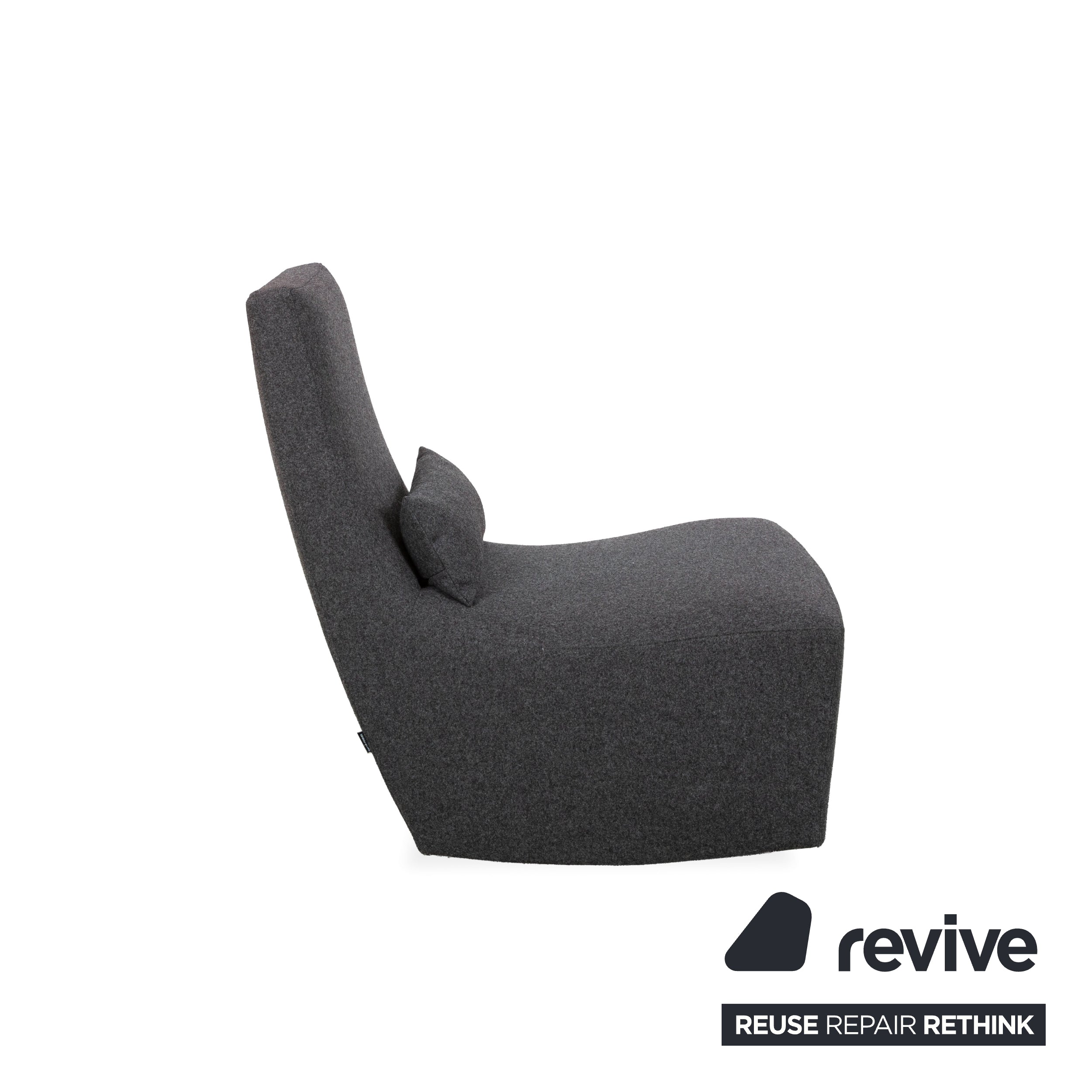 Ligne Roset Neo stoffen fauteuil grijs