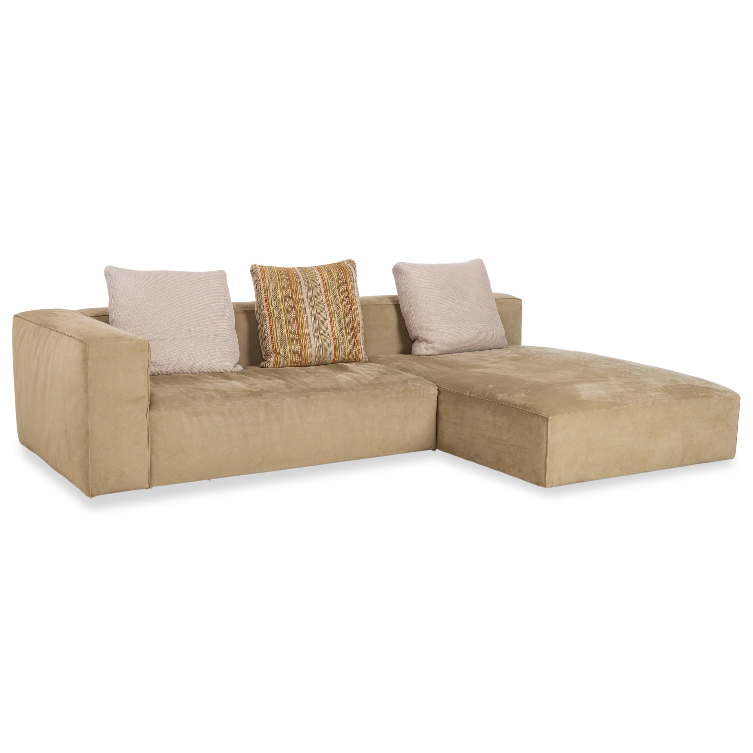 Canapé d'angle Ligne Roset NILS en tissu beige sable