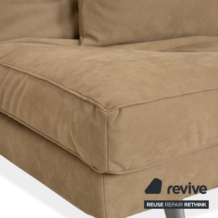 Ligne Roset Nomad fabric two-seater green grey khaki manual function sofa couch sleeper sofa