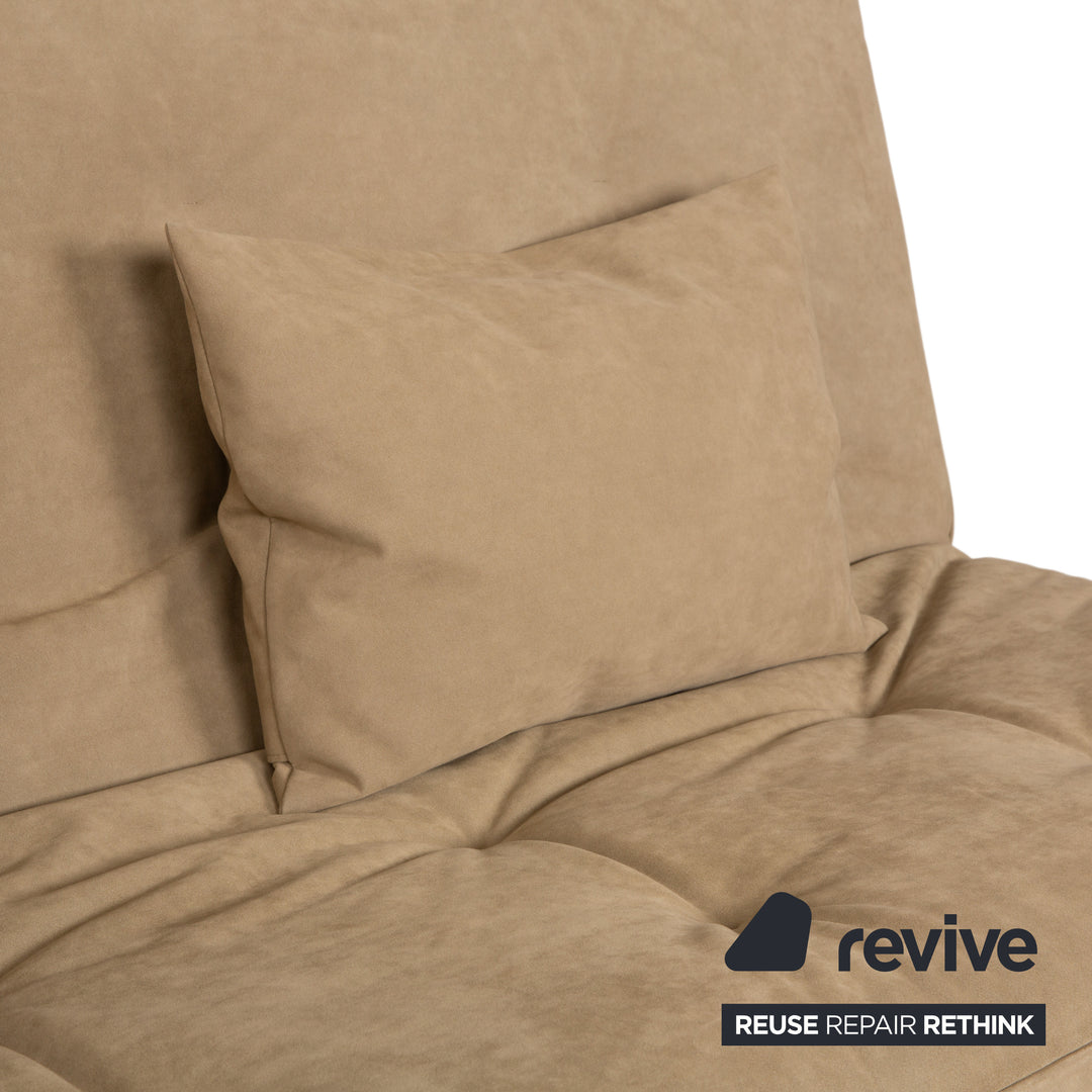 Ligne Roset Nomad fabric two-seater green grey khaki manual function sofa couch sleeper sofa