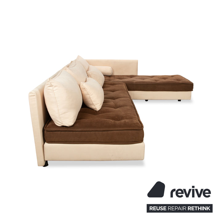 Ligne Roset Nomade 2 Stoff Ecksofa Creme Beige Braun