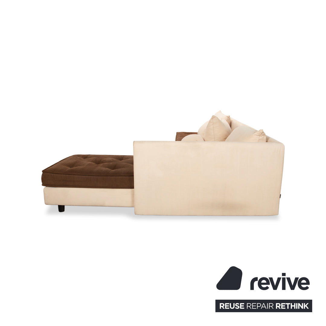Ligne Roset Nomade 2 Stoff Ecksofa Creme Beige Braun