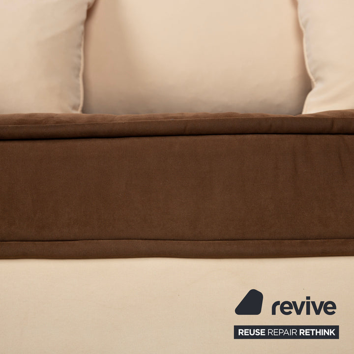 Ligne Roset Nomade 2 Stoff Ecksofa Creme Beige Braun
