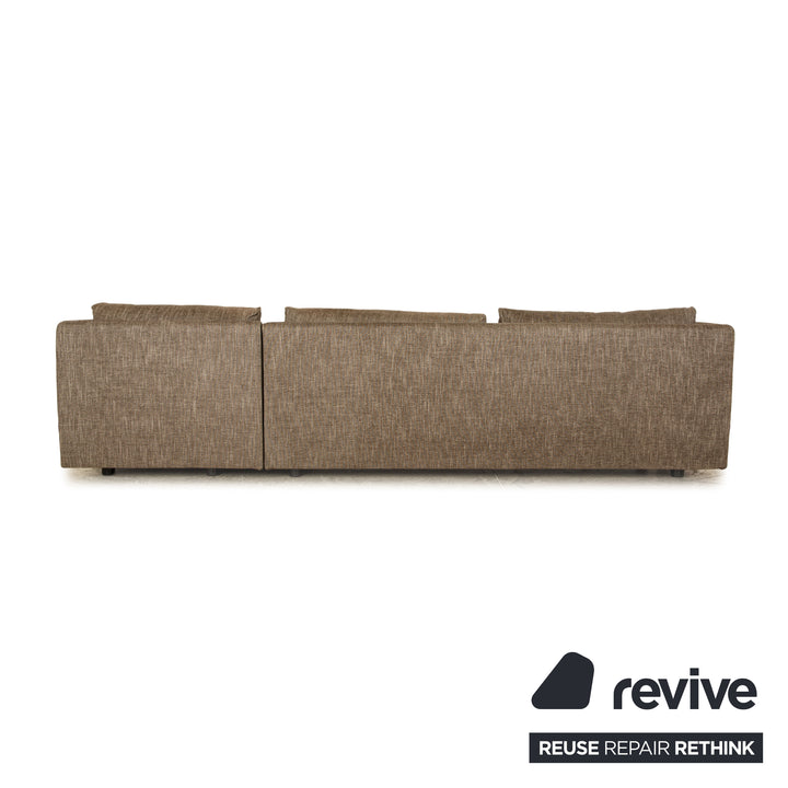 Ligne Roset Nomade stoffen hoekbank grijs bruin recamiere rechts bank sofa