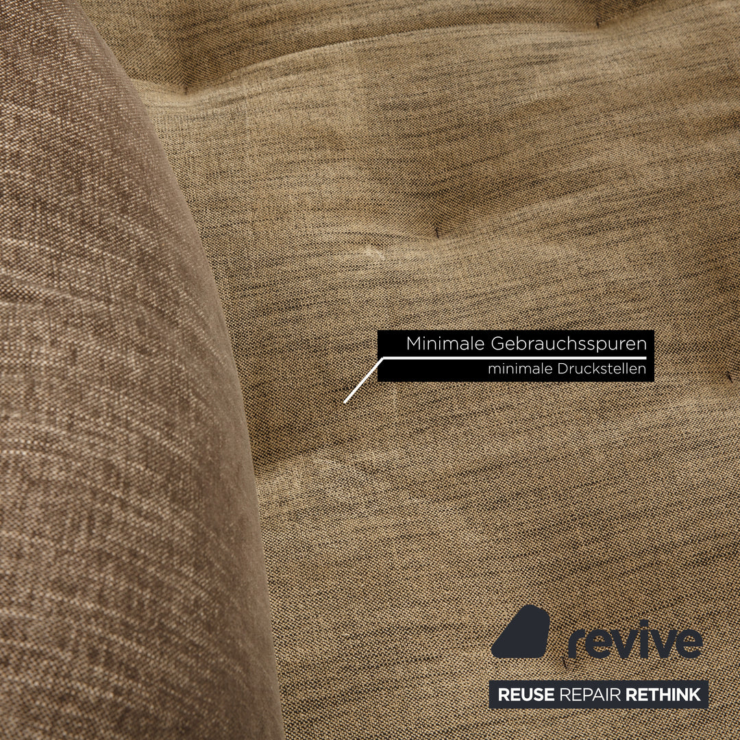 Ligne Roset Nomade stoffen hoekbank grijs bruin recamiere rechts bank sofa