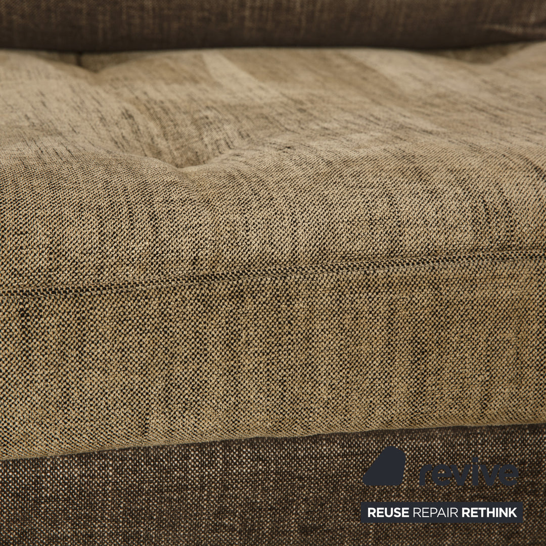 Ligne Roset Nomade stoffen hoekbank grijs bruin recamiere rechts bank sofa