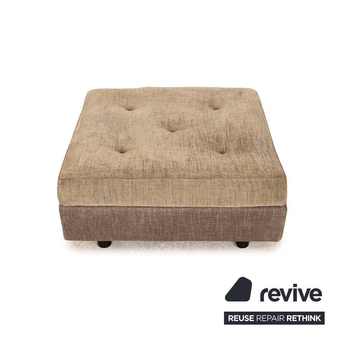 ligne roset Nomade Stoff Hocker Grau Beige