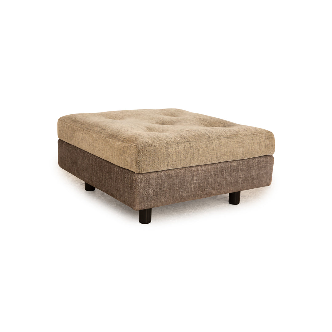 ligne roset Nomade Stoff Hocker Grau Beige