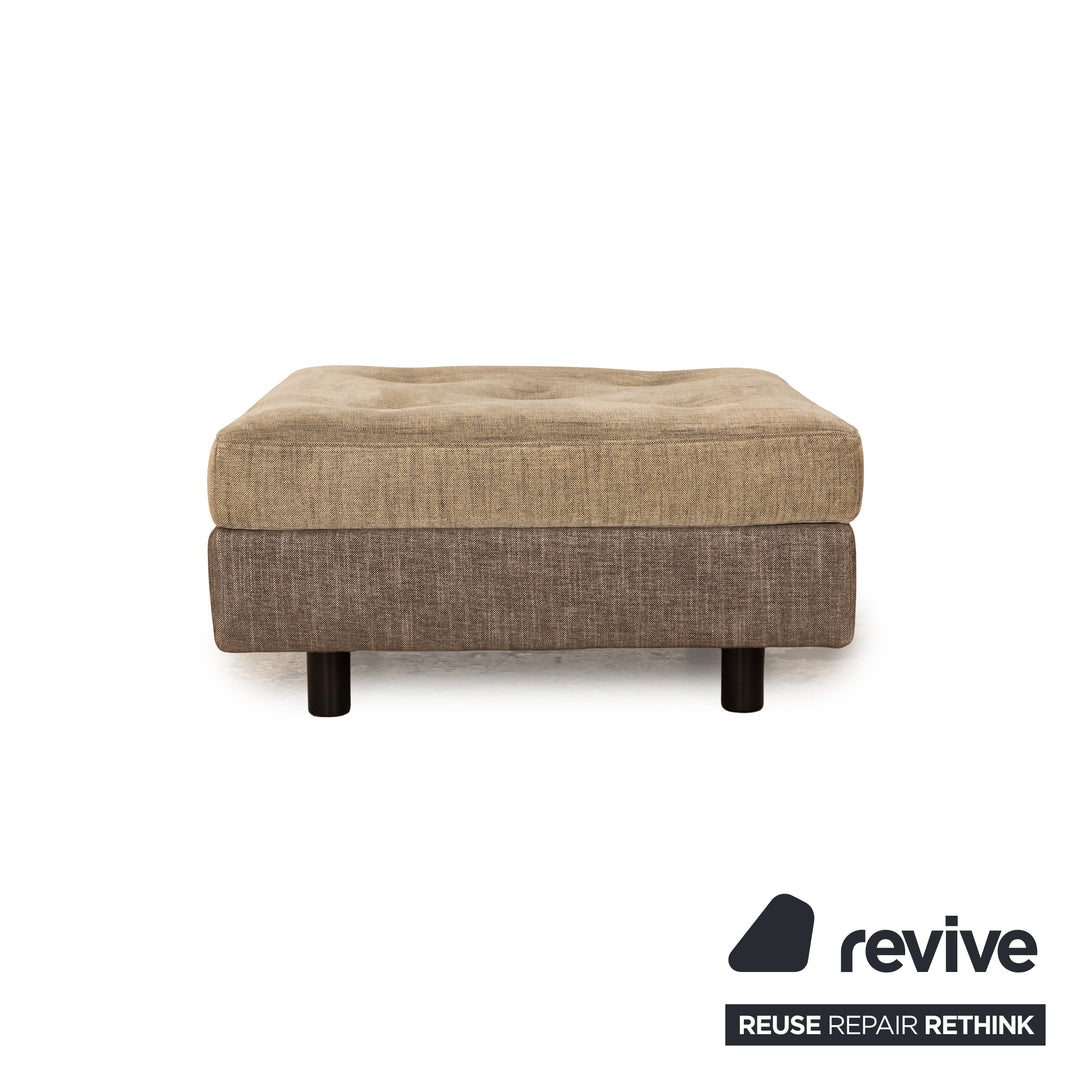 ligne roset Nomade Stoff Hocker Grau Beige