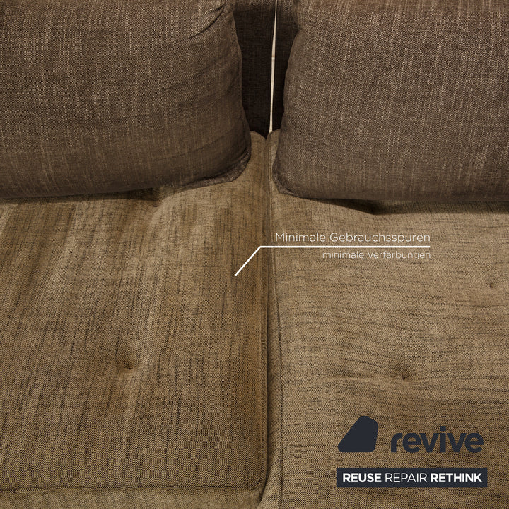 ligne roset Nomade stoffen bankstel grijs bruin recamière rechts bank bankstel