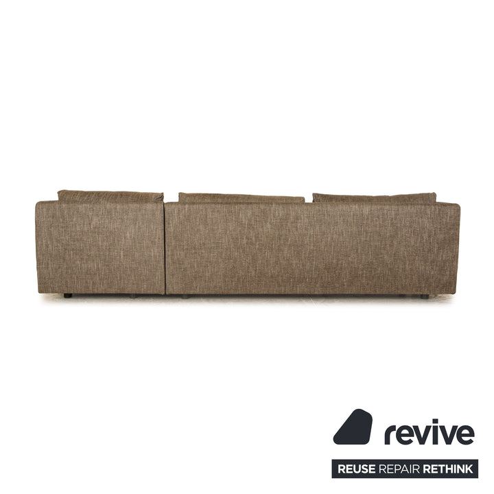 ligne roset Nomade stoffen bankstel grijs bruin recamière rechts bank bankstel