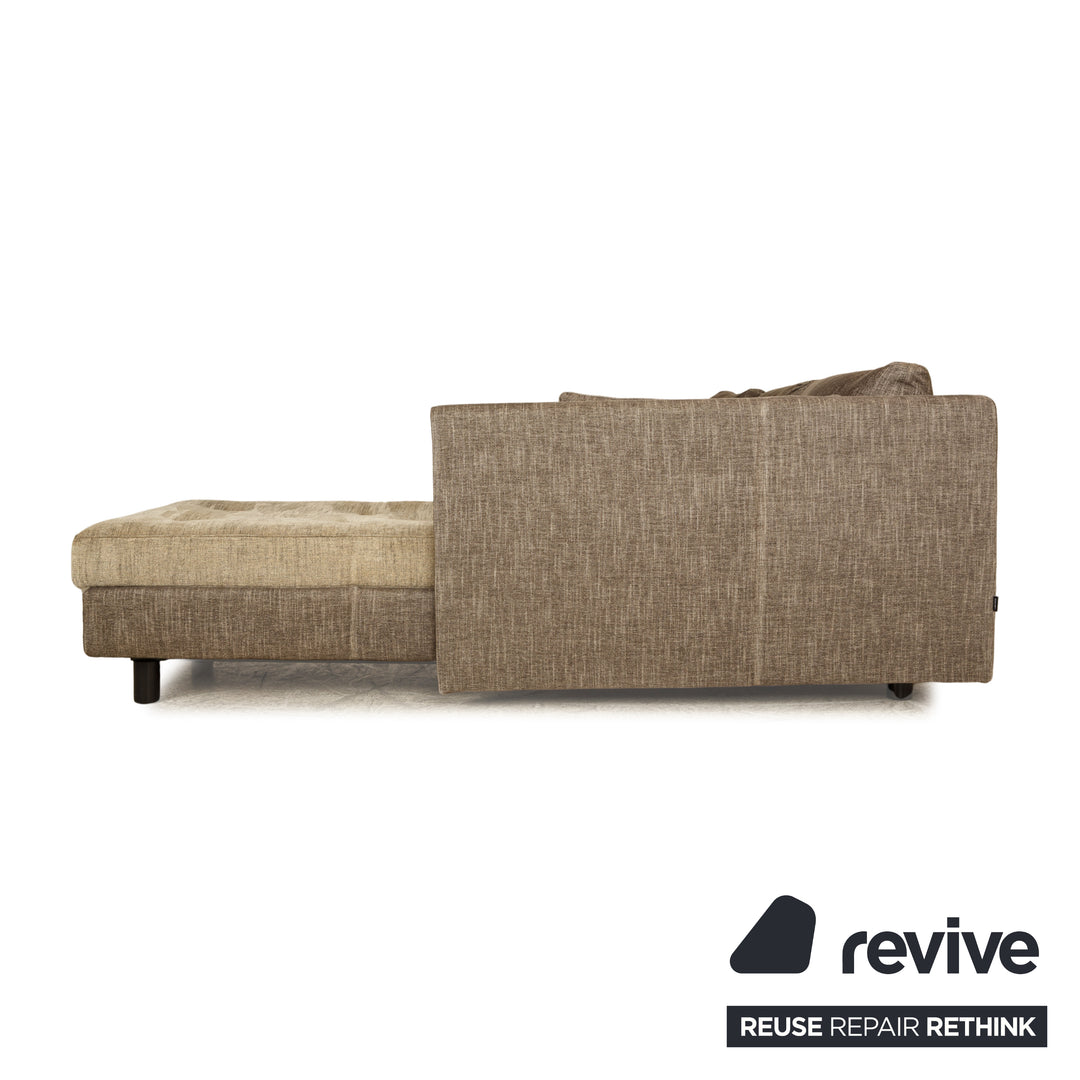 ligne roset Nomade stoffen bankstel grijs bruin recamière rechts bank bankstel