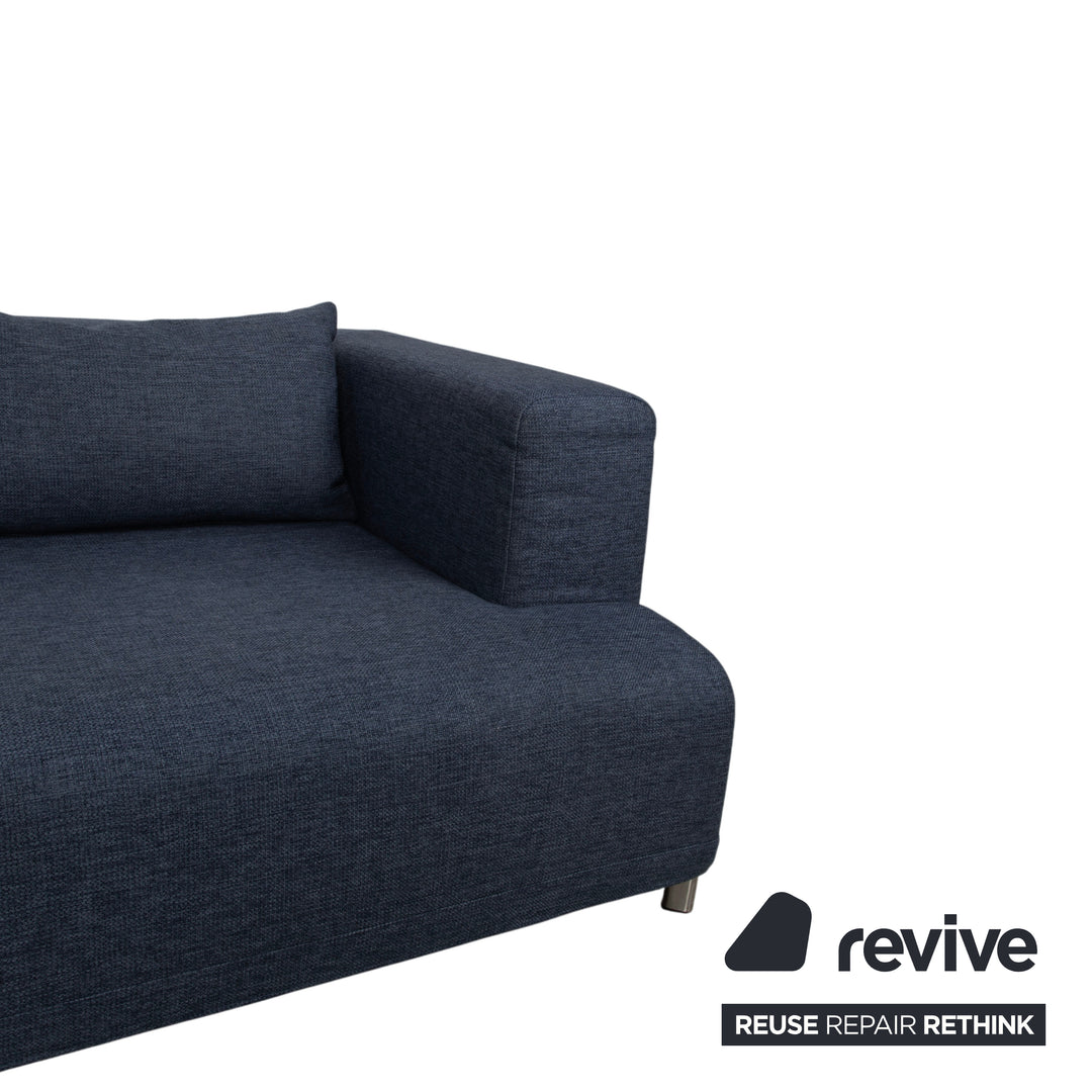 Ligne Roset Opium Stoff Ecksofa Blau Grau Anthrazit Sofa Couch