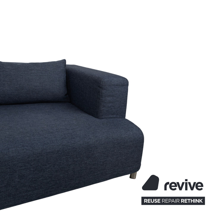 Ligne Roset Opium Stoff Ecksofa Blau Grau Anthrazit Sofa Couch