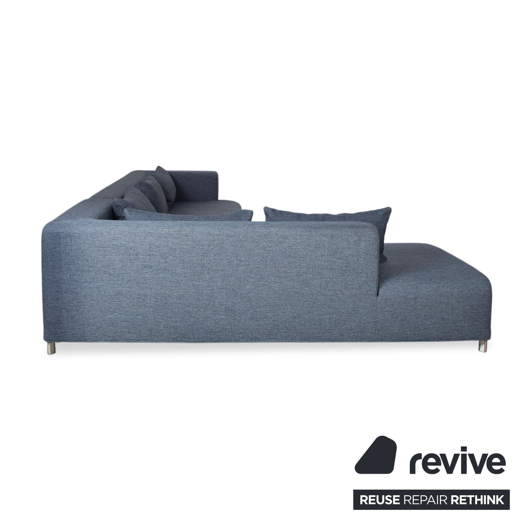Ligne Roset Opium Stoff Ecksofa Blau Grau Anthrazit Sofa Couch